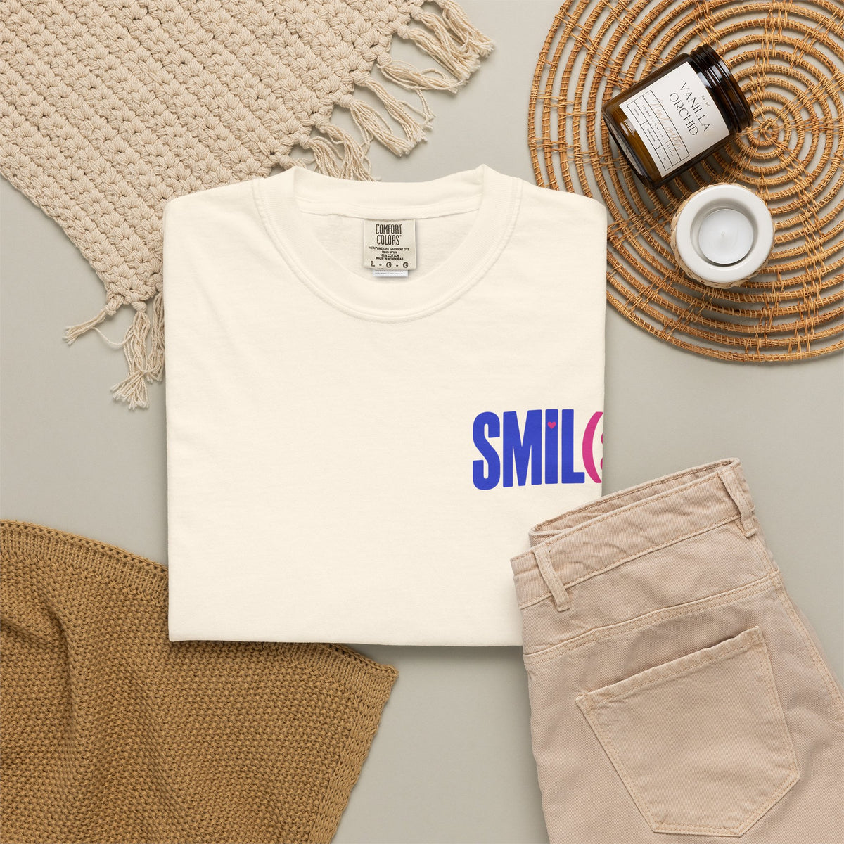 SMIL(: It’s Free Garment-Dyed Graphic Tee