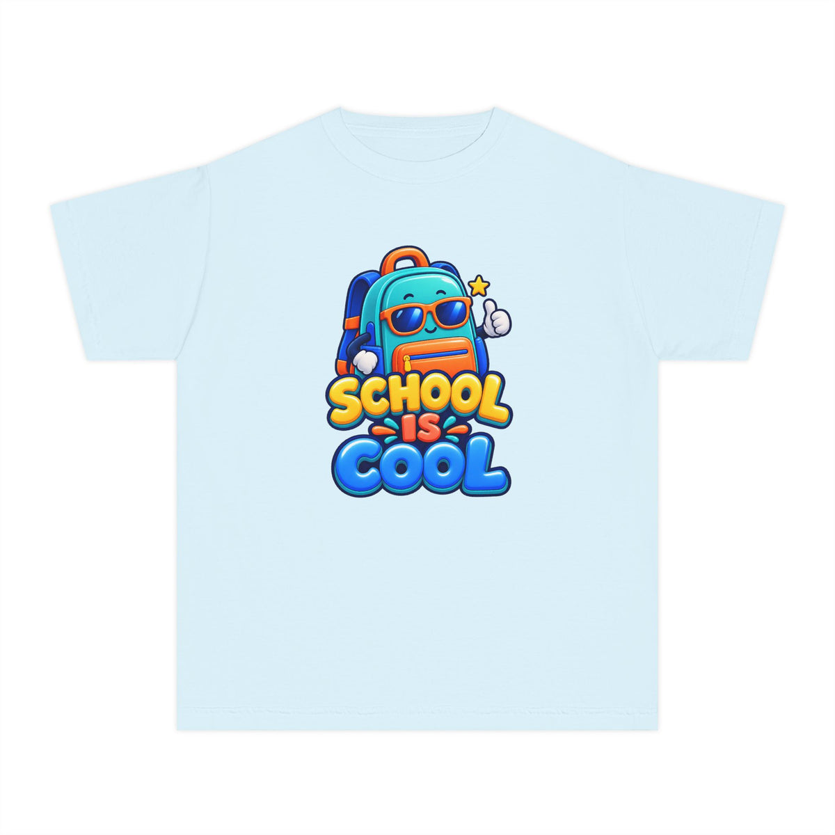 🎒 School Is Cool Backpack Cartoon Kids Tee