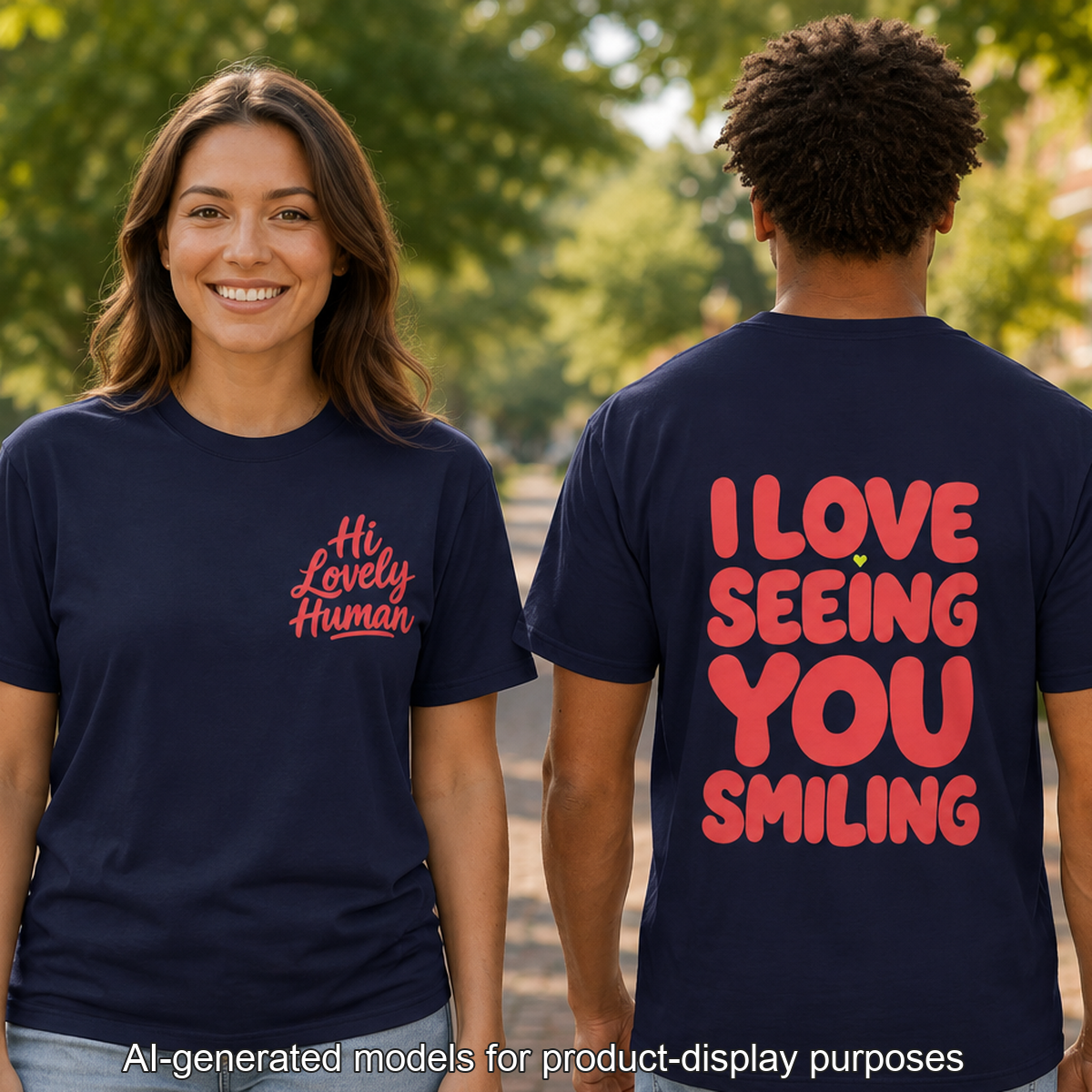 Hi Lovely Human Navy Garment-Dyed Comfort Colors® T-Shirt
