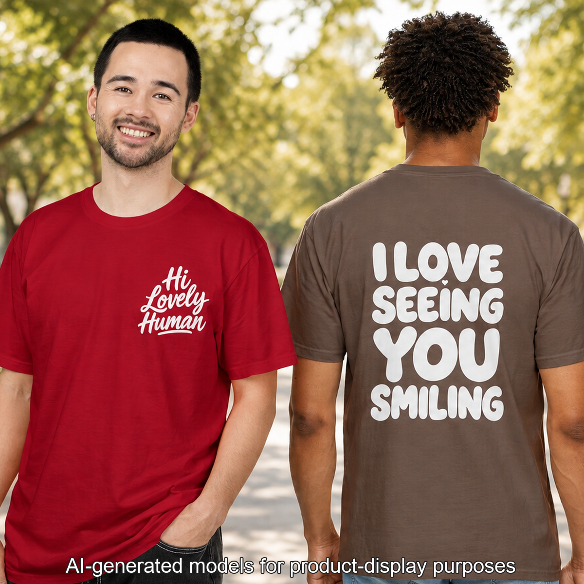 Hi Lovely Human — Inspirational Garment-Dyed Adult T-Shirt