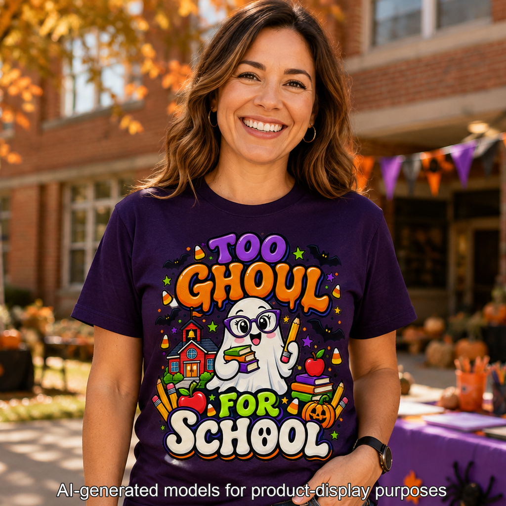 Too Ghoul for School T-Shirt — Cute Halloween Ghost Back-to-School Tee